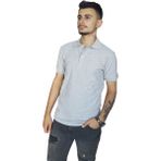Titiz Baskı Polo Yaka T-Shirt Gri - M