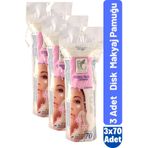 Titiz B&g Disk Makyaj Pamuk 70 Adetli X 3 Paket (210 Adet)