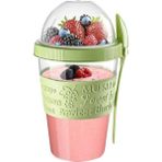 Titiz Kaşıklı Yoğurt Kabı Şeritli 600 Ml