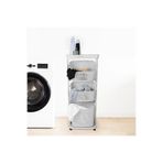 Titiz Leon Life Kat Kat Sepet Sebzelik Organizer Tekerlekli Mutfak Rafı Tp-750 Soft Gri