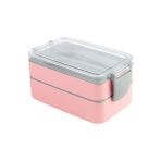 Titiz Plastik Titiz AP-9477 Fely Pembe İki Bölmeli Beslenme Kabı Seti Taşınabilir Ve Sızdırmaz Tasarım
