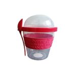 Titiz Plastik Yoghurt Container 600 ml + Kaşık - Kırmızı