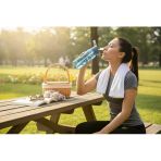 Titiz Rio Matara 750 Ml Mavi Renk -Kapaklı- Pipetli, Bpa İçermez,Kapak Koruma Su Matarası