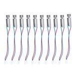 Titreşim Motoru DC 1.5V 3V 6mm x 12mm Mikro Titreşim Çekirdeksiz Motor 12000 RPM Gamepad için Yüksek Doğruluk Verimlilik Mini Çekirdeksiz Motor 10'lu Paket