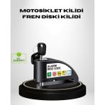 Titreşim Sensörlü Alarmlı Motosiklet Disk Kilidi 14MM Çelik Çift Kilitleme