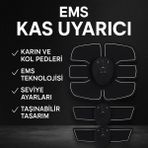 Titreşimli Ems Spor Aleti Karın Kol ve Bacak Kas Yapma Cihazı 2025 Model Midastech