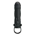 Titreşimli Klitoral Uyarıcılı Uzatmalı Penis Kılıfı Zenci Penis - Adres Medikal