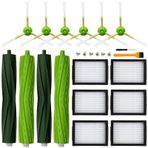 Tivcroxs i4 i7 i7+i3 i3+i2 i5 i5+j5 j5+J7 i6 i6+i8 +/Plus E5 E6 E7 I & E & J Serisi Elektrikli Süpürge, 2 Set Rulo Fırça ve 6 Filtre ve 6 Yan Fırçalar için Yedek Parçalar