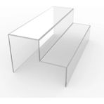 Tivivor Destek Ayaklı Pleksi Merdiven Raf 3 mm 25 cm Genişlik Katlı Stand Basamak Genişlik 9 cm