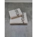 Tivoli 2'li Bambu Banyo Havlu Seti - Çiçek Nakışlı & Süper Yumuşak & Yüksek Su Emici Havlu - Tivoli Cloé -Kapuçino - Cappuccino - 70 x 140 cm - 50 x 90 cm