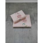 Tivoli 2'li Bambu Banyo Havlu Seti - Çiçek Nakışlı & Yumuşak Banyo Havlusu - Tivoli Julia - Pudra - 70 x 140 cm - 50 x 90 cm