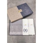Tivoli 8 Parça Çeyizlik Set- Havlulu Şönil Pike Takımı- Gelin Seti - Nirvana- Gri - 240 x 260 cm