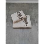 Tivoli Bambu Yumuşak & Su Emici Havlu Takımı - Nakışlı 2'li Banyo Havlu Seti - Tivoli Elise - Kapuçino - Cappuccino - 70 x 140 cm - 50 x 90 cm
