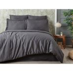 Tivoli Sevim Pamuk Saten Çift Kişilik Nevresim Takımı – Çeyizlik Lüks Jakarlı Nevresim - Tivoli - Diamond - Antrasit - 200 x 220 cm