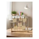 Tiydem Masaüstü Notluk Organizer Ahşap Ayaklı Tel Pano 40 x 40 cm