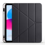 Tiyen Apple iPad 11.Nesil 2025 (A16) ile Uyumlu Kılıf Kalem Bölmeli Tri Folding Katlanabilir Standlı PU Deri Yumuşak Silikon, Tablet Kapak [Akıllı Kapak, Uyku Modlu], Siyah