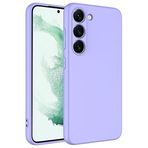 Tiyen Samsung Galaxy S23 Plus ile Uyumlu Kılıf, İçi Kadife, Lansman Esnek Silikon Mara Kapak, Tam Uyumlu - Lila