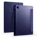Tiyen Samsung Galaxy Tab A8 10.5 SM-X200 (2021) ile Uyumlu Kılıf Kalem Bölmeli Tri Folding Katlanabilir Standlı PU Deri Yumuşak Silikon, Tablet Kapak [Akıllı Kapak, Uyku Modlu] - Lacivert