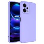 Tiyen Xiaomi Redmi Note 12 Pro 5G ile Uyumlu Kılıf, İçi Kadife, Lansman Esnek Silikon Mara Kapak, Tam Uyumlu - Lila