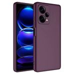 Tiyen Xiaomi Redmi Note 12 Pro Plus 5G ile Uyumlu Kılıf, İçi Kadife, Lansman Esnek Silikon Mara Kapak, Tam Uyumlu - Koyu Mor