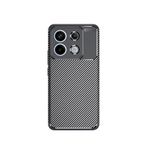 Tiyen Xiaomi Redmi Note 13 Pro 5G ile Uyumlu Kılıf Karbon Tasarımlı Parmak İzi Bırakmayan Kaliteli Silikon Esnek Kapak, Tam Uyumlu, Premium, Siyah
