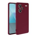 Tiyen Xiaomi Redmi Note 13 Pro Plus 5G ile Uyumlu Kılıf, İçi Kadife, Lansman Esnek Silikon Mara Kapak, Tam Uyumlu - Koyu Mor