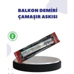 TKÇ 25X60 Balkon Askılığı Kare Demir Uyumlu Hava Dayanıklı Çamaşır Askısı