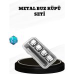 TKÇ 304 Paslanmaz Çelik Buz Küpü Seti Sulandırmadan Soğutan Yeniden Kullanılabilir - 0 - 19 lt - Renkli