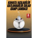 TKÇ 5 Kanatlı Bahçe Aydınlatma LED Askılı Solar Güneş Enerji USB Sarjlı