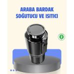 TKÇ Araç Içi Akıllı Bardaklık Isıtıcı Soğutucu Dijital Ekranlı - Renkli