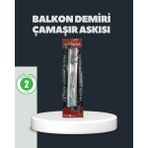 TKÇ Balkon Demiri Çamaşır Askısı Kare Demirlere Uygun Dayanıklı Tasarım