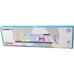 TKÇ Beyaz Gökkuşağı Işıklı USB Kablolu Oyuncu Klavye - Mouse Set