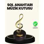 TKÇ Dönen Sol Anahtarı Figürlü Müzik Kutusu Şık Hediyelik Dekor - Renkli