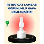 TKÇ Kablosuz Retro Buhar Makinesi Gaz Lambası Tasarım Ledli Difüzör - Renkli