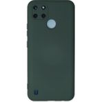 TKÇ Mey Ithalat® Realme C25Y Kılıf Nano Içi Kadife Silikon - Koyu Yeşil