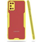 TKÇ Mey Ithalat® Samsung Galaxy A02S Kılıf Platin Silikon - Sarı