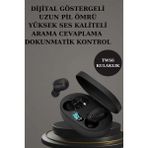TKÇ Nabız Ölçer Hediye Bileklikli Akıllı Saat ve Dijital Göstergeli Bluetooth Kulaklık Çoklu Şa