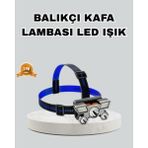 TKÇ Outdoor ve Gece Balıkçılığı Için LED Kafa Lambası – USB Şarjlı, 60° Ayarlanabilir Far - Renkli