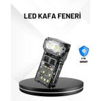 TKÇ Sensörlü LED Kafa Feneri Şarj Edilebilir Manyetik Eller Serbest - Renkli