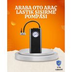 TKÇ Taşınabilir Elektrikli Oto Motosiklet Bisiklet Lastik Şişirme Pompası - Renkli