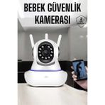 TKÇ Wifi Kamera Ev Kamerası Gece Görüşlü Kablosuz Bebek Izleme Kamerası