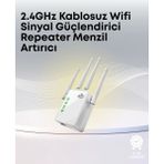 TKÇ Yüksek Hızlı Parazit Önleyici Wifi Repeater Router - Renkli