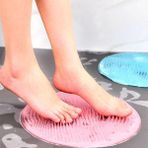 Tkçyt Silikon Fırçalı Banyo Masaj Matı ve Ayaklar Için Topuk Masaj Paspası