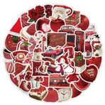 TKDKSFD 50 adet noel çıkartmaları estetik çıkartmalar Vintage karikatür çıkartmalar çıkartmalar su şişesi için komik su geçirmez çıkartmalar gençler yetişkinler için vinil çıkartmalar dizüstü kaykay parti