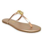 Tkees Tk-2112 Klasik Tokali Parmak Arası Bronz Kadın Terlik