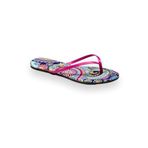 Tkees Tk-2209 Klasik Desenli Parmak Arası BeyazSiyah Kadın Terlik