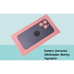 Tkgz - İphone 14 Pro Arka Pil Batarya Kapağı - Cam Kapak Geniş Lens Deliği - Mavi