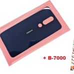 Tkgz Nokia 5.1 PLUS Arka Pil Batarya Kapağı (CAM Lacivert + B-7000)