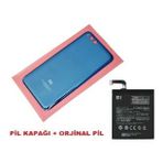 Tkgz Xiaomi Mi 6 Arka Kapak Batarya Pil Kapağı + PİL (CAM) MAVİ