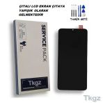 Tkgz Xiaomi Mi 8 Lite Uyumlu Lcd Ekran Dokunmatik Service Pack Lcd Ekran - Full Çıtalı Mavi + Tamir Seti